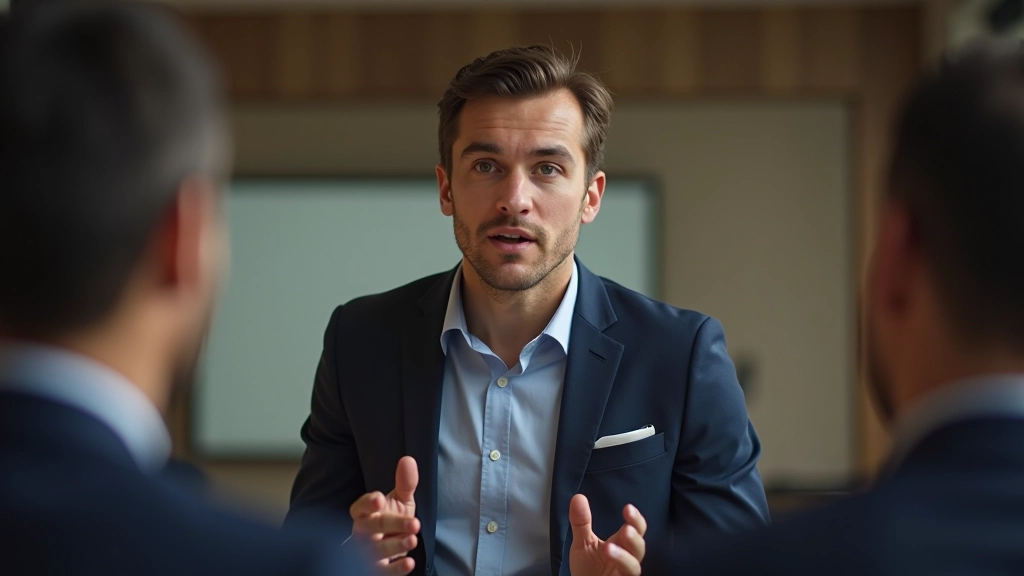 Practice session showing speaker working with small group, receiving feedback on engagement techniques